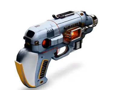 SciFi Energy Pistol Game Asset Low-poly 3D model