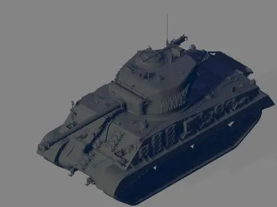 M4A3 76 W 3D model
