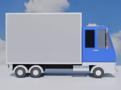 Truck Car Delivery Van Low-poly 3D model