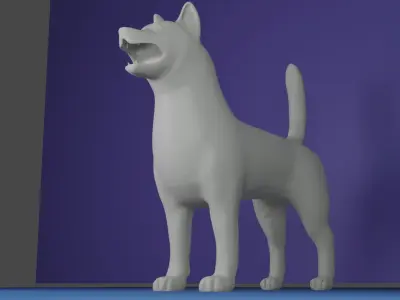 Akita model dog 3D model