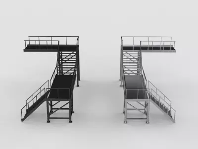 idustrial stairs 3D model