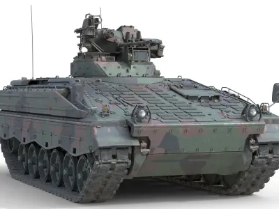 Marder 1A3 infantry fighting vehicle Low-poly 3D model