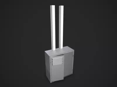 Industrial Fuse Box Low-poly 3D model