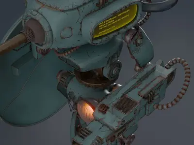 Gun Robot I 3D model