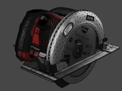 Circular saw tool PBR  Low-poly 3D model