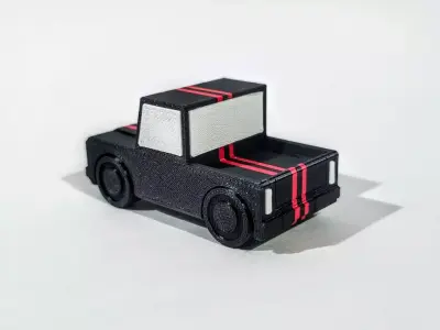 Multicolor Print in place car 3d printed car 3D print model