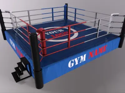 PBR Boxing Ring - Type B Low-poly 3D model