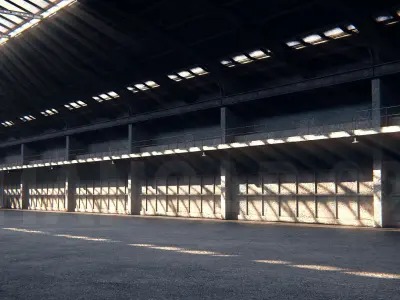 Hangar 02 PBR Low-poly 3D model