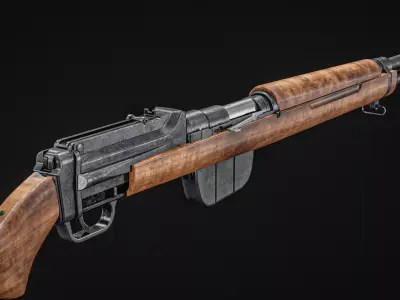 Eriksens M1933  Rifle Low-poly 3D model