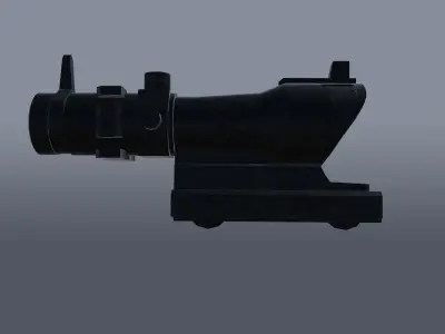 Combat Optical Lens Low-poly 3D model