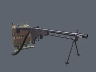 Type-02C Chinese Flamethrower Low-poly 3D model