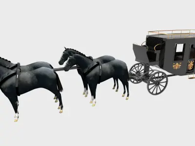 Western Wagon 7 - 4K 3D model