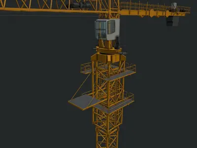 Tower Crane 3D model from CGTrader