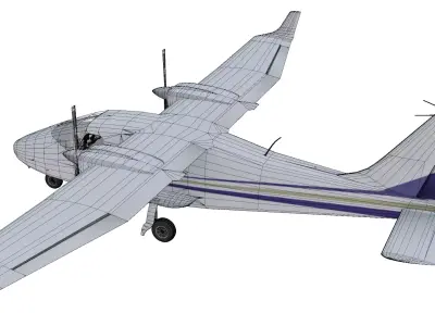 Tecnam P2006T Low-poly 3D model