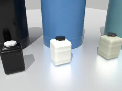 Plastic Barrel 5 Low-poly 3D model