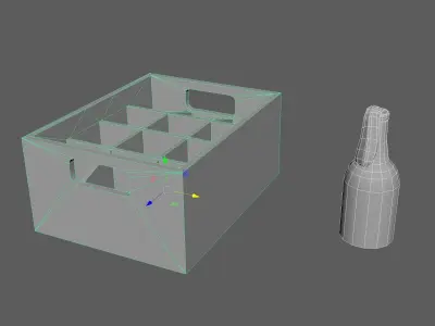 Molotov cocktail Low-poly 3D model buy