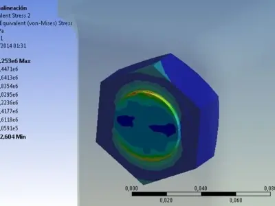 STRESS ANALYSIS OF A RING GEAR USING FINITE ELEMENT METHOD Free 3D model