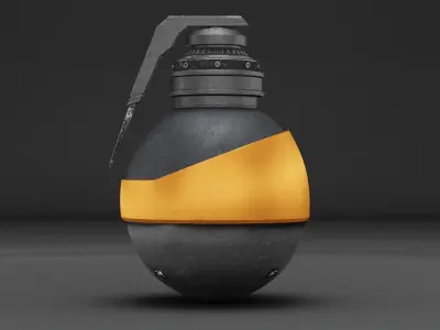 Sci-fi-Grenades Low-poly 3D model