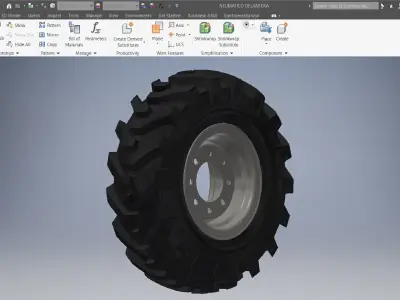  vehicle tire and wheel packages 3D model