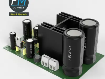 Electronic circuit 3 3D model