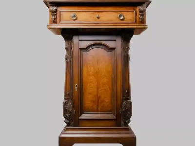 Antique Wooden Podium - Ornate Church Pulpit 3D Model Low-poly 3D model