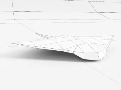 Stingray fish low poly 3d model Free low-poly 3D model