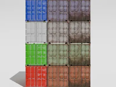 20 feet Shipping Container 3D model