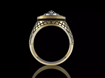 Lion Head Ring 3D print model