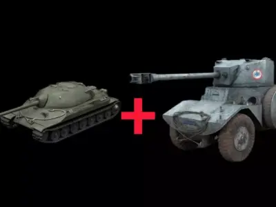 Tank IS-7  plus PANHARD AMD 178B 3D Model Pack