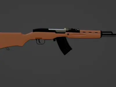 SKS weapon Low-poly 3D model