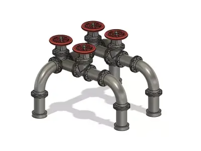 Model Railways Industrial Pipes and Valves  3D print model