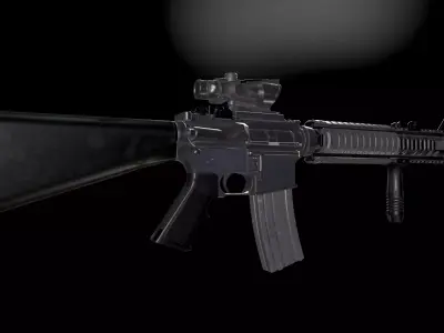M16A4 Rifle Low-poly 3D model