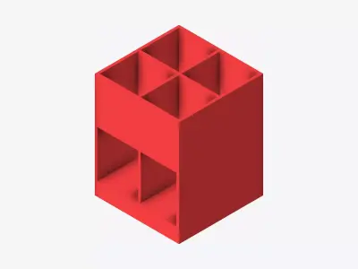 Book Box - Library - Integral - Laminate Low-poly 3D model