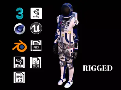 Astronaut Spacesuit New Zeland 3D model