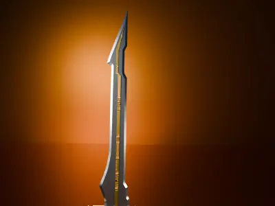 Emberfang Blade  Futuristic Sci-Fi Sword  3D model