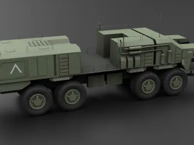 heavy construction truck vehicle 3D model