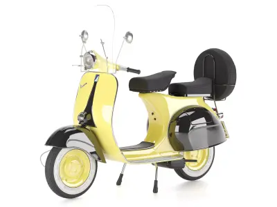 yellow vespa motor 3D model