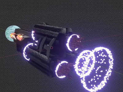 SF weapon Low-poly 3D model