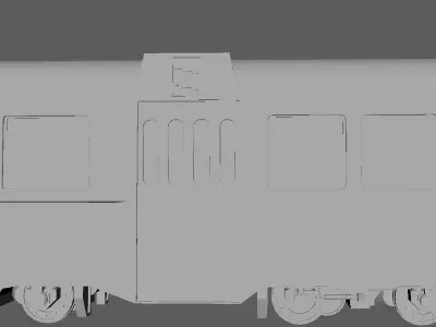 Old SM-2 Anime Train  Low-poly 3D model