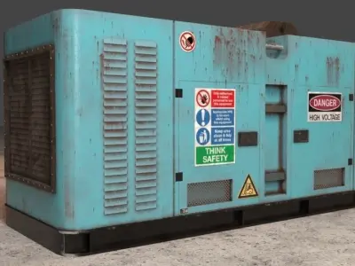 PBR Generator industrial Low-poly 3D model