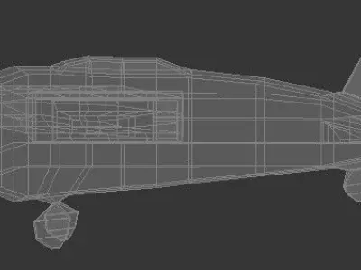 Cartoon style old plane model Free low-poly 3D model