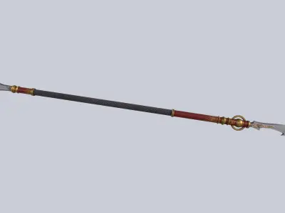 Draconic spear Low-poly 3D model