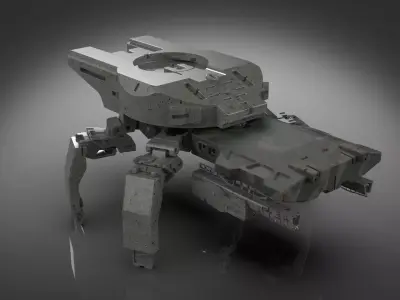 Robot mech four finger 3D model