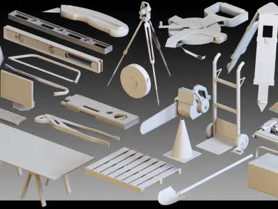 79 Building Equipments- Kitbash- High detail 3d models 3D model