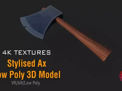 Stylised Ax Low-poly 3D model