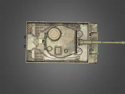 Tiger Tank 2 Camo Types  3D model