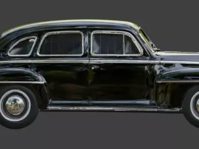 WWII Military Staff Car 3D Model Low-poly 3D model