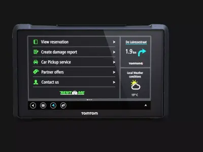 TomTom Bridge navigation system Logistics Delivery  Low-poly 3D model