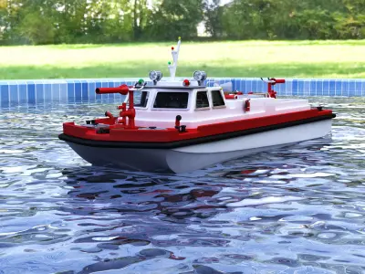 Remote Control Fireboat 3D model