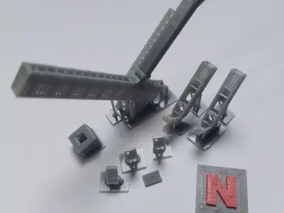 Deutsche Bahn Double Signal Bridge 1-160 resin 3D print model